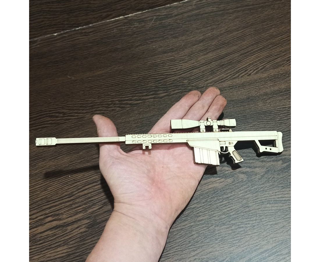 Винтовка снайперская Barrett M82A1​ США , Конструктор из дерева 30 см 6  деталей (ОПК-мини) купить оптом